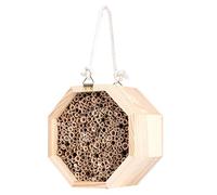 CCYLEZ Wooden Bee House, Natural Room with Sling for Garden Decoration,