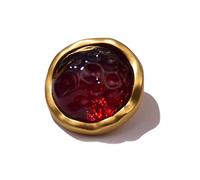 CCYXFB 10 Pieces Circles Metal Shank Buttons Resins Buttons for Clothing-Big red-18mm
