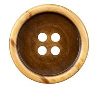 CCYXFB 10 Pieces Rustic Circles Wooden Buttons 4 Hole Decorative Buttons for Crafts-Chocolate color-25mm (1 inch)