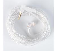 CCZ 2 Meter HIFI IEM Cable for Musicians & Singers - 5N OFC Silver Plated Upgrade Wire Replacement cable with 3.5MM Gold-Plated Plug Durable 0.75MM for Stable Connection & Comfort (QDC, No Mic)