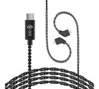 CCZ Melody iem Original Cable, Replacement USB-C Type-C Cable, Upgraded in ear Monitor Extension Cords for KBEAR KS1, KS2, CCZ BC01 Pro, DC01 Pro, DC02, Coffee Bean, DC03, MC02 (TFZ-Pins without Mic)