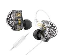 CCZ NC02 Wired Earphones,High Performance Lightweight IEM Headphones with Mic, 10mm Magnetic Dynamic Driver Gaming Earbuds with Detachable Cable, Noise Isolating In Ear Monitors for Music Studio
