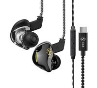 CCZ USB C Headphones in Ear Monitor Wired Earbud, 1DD HiFi Bass Immersive Sound Usbc Earphones, for Samsung S23 FE S22/ iPhone 15(Plus/Pro/Pro Max) CCZ Coffee Bean (Black Mic-Type C)