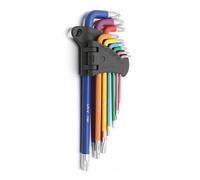 CCZRD 1.5mm-10mm Color Coded Ball-End Hex Allen Key L Wrench Set Torque Long Metric with Sleeve Hand Tools Bicycle Accessories Made Well Flexible Use(Medium Length Plum)
