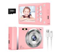 CCZRD 2.8 Inch Digital Camera 48MP High-Definition Mini Children Compact Cameras Video Recording 1080P For Beginner Photography Easily Capture Wonderful Moments(Pink)