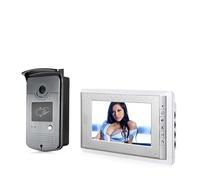 CCZRD 7" Video Doorbell Kits, Intercom Door Phone System With Electric Lock Power Supply Exit ID Keyfob For Home Villa Range of Household Environments