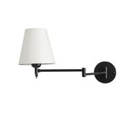 CCZRD Adjustable Folding Wall Lamps Rotating Rocker Arm Light Fixtures Modern Minimalist Bedroom Study BedHead LED Lights(A Black)