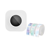 CCZRD Q30S Label Maker Machine Mini Pocket Bluetooth Thermal Printer DIY Date Sticker Various Paper Fast Sharp Printing Every Label(White D)
