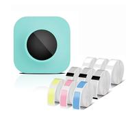 CCZRD Q30S Label Maker Machine Mini Pocket Bluetooth Thermal Printer DIY Date Sticker Various Paper Fast Sharp Printing Every Label(Green Mixed Set)