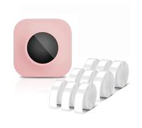 CCZRD Q30S Label Maker Machine Mini Pocket Bluetooth Thermal Printer DIY Date Sticker Various Paper Fast Sharp Printing Every Label(Pink F)
