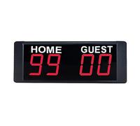 CCZRD Wall Mounted Electronic Digital LED Scoreboard Badminton Sports Wrestling For Basketball Volleyball Tennis Boxing Match Game Easy To See When Indoor Outside(White Remote Control)