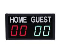 CCZRD Wall Mounted Electronic Digital LED Scoreboard Badminton Sports Wrestling For Basketball Volleyball Tennis Boxing Match Game Easy To See When Indoor Outside(Black Remote Control)