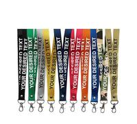 CCZUIML 50x Personalised Lanyard，Custom Lanyard for Holding a Name Badge, Teachers Students Id Badges, Design Customized with TEXT/LOGO