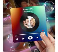 CCZUIML Custom Music Album Fridge Magnet, Personalized DIY Calendar Refrigerator Magnet with Name & Photo, Unique Home Decor Gift for Couples, Music Lovers on Anniversary Christmas Valentine's Day
