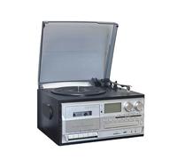 Cd Bluetooth Cassette Player, Vinyl Record Player with Cd/cassette Play, 3 Speed Bluetooth Turntable with Remote Control, for Office, Bedroom