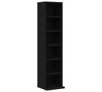 vidaXL CD Cabinet Black Oak 21x20x88 cm Engineered Wood, CD storage unit, CD storage cabinet, CD cupboard, shelf cabinet, CD storage furniture