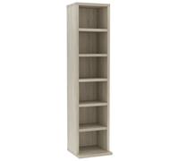 vidaXL CD Cabinet Sonoma Oak 21x20x88 cm Engineered Wood