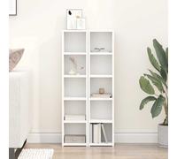 Vidaxl Cd Cabinets 2 Pcs White 21X16X93.5 Cm Engineered Wood