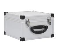 vidaXL CD Case for 40 CDs Aluminium ABS Silver