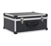 CD Case for 60 CDs Aluminium ABS Black Storage Recorder Holder Box vidaXL