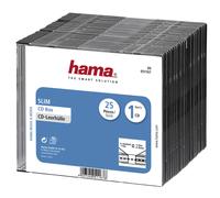 CD CASE "SLIM" TRANSP/BLACK 25P