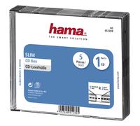 CD CASE "SLIM" TRANSP/BLACK 5P