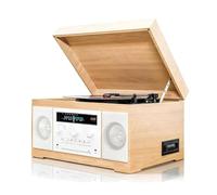 CD & Cassette Player, Bluetooth Record Player with Radio and Tape Functionality, AUX Input, Headphone Jack for Music, News, Drama, Weather, and Traffic