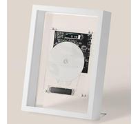 CD Decorative Photo Frame Wall Mountable, CD Player with 5.0 Bluetooth and 3.5mm AUX Output, Remote Control, Home Office Gallery Decor