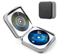 CD DVD Case, 40 Discs Capacity Portable Travel CD Case Storage Album Bag Plastic Bag Case - Double Side DVD DJ Disc Organizer with Hand Strap Protective Zipper Storage Wallet Hand Bag (Black)