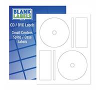 CD/DVD Label Full Face | Qty 600 Disc, 600 Spine | 300 Sheets Total | Permanent White Matte | Inkjet & Laser Compatible | Memorex Small Center Style | Easy to Peel | Made in USA | Blank Label