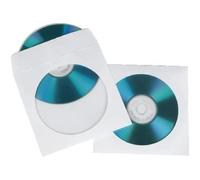 Hama CD/DVD Pack of 100 Paper Protective Storage Sleeves | White