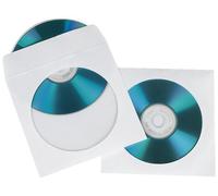CD/DVD Protective Sleeves, White 100 Pack - HAMA