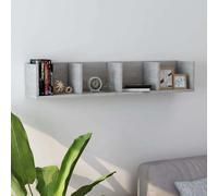 vidaXL CD Wall Shelf – Living Room Wall Rack Storage Cabinet – Engineered Wood