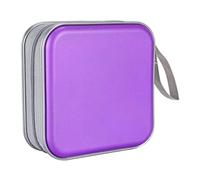 CD Holder CD Case Wallet DVD Binder DVD Organizer Storage Bag Album Hard Plastic 40 Capacity Portable Purple Storage Bag