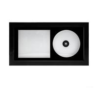 CD Music Frame Album Cover Frame, CD Case Solid Wood Frame with Black Mount Display Disc and CD Box Made by Solid Wood Frame