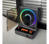 CD Music Player with Bluetooth 5.3, Remote Control, Supports CD/USB/FM/AUX, 7 Ambient Light Options, Ideal for Home and Desktop Use