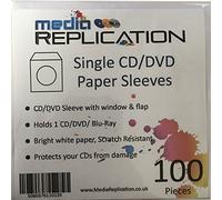 CD Paper Sleeves White with Window and Flap ALL QUANITIES (800)