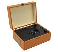 CD Player, Bluetooth Portable Suitcase Record Player, HiFi Stereo Sound Record Player with Remote Control, Retro CD Player with Speakers for Home Office Brown