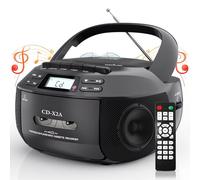 CD Player Cassette Player Combo, Portable AM/FM Cassette Tape Recorder with USB/AUX, Stereo Sound Playback, Remote Control, Personal Music Player for Home and Kids
