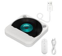 CD Player, CD Player for Car with USB Port and AUX Interface, External Universal CD Player with Remote Control and Audio Cable, CD Drive with Audio CD Formats (CD-MP3, CD-RW, CD-R, CD-WAV)