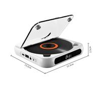 Cd Player,Cd Players For Home Portable CD Player With 5 Playback Modes Touchscreen Bluetooth-Compatible Earphone Mini Music Walkman For Men Women(WHITE)