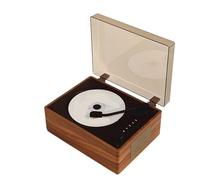 Cd Player,Cd Players For Home Retro CD Player Rechargeable Support BT USB 3.5mm Portable Bluetooth-Compatible 5.0 Home Music for Phone(Brown)