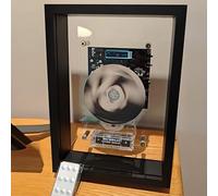 CD Player Decorative Photo Frame with Remote Control, Bluetooth 5.0/3.5mm AUX, Two Placement Options for Home Office Gallery Decoration