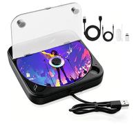 CD Player for Car, External USB AUX Disc Drive Plug & Play with Remote Control for Vehicles without Built-in Player, Portable CD Player for Car Stereo, Laptop & Smart TV, Music Speakers Black