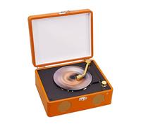CD Player Leather Portable 5 0 Music System - Dual Horns Rechargeable FM for