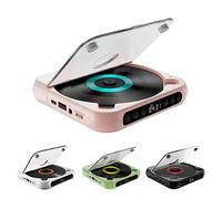 CD Player Portable Bluetooth-Compatible, Hi-Fi Sound,Plays CD/CD-R/CD-RW/MP3,Lightweight Music Player For Travel,Home,Car With Dual Listening Modes(Pink)