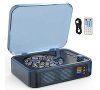 CD Player Portable Bluetooth LED Desktop Retro CD Players for Home with Speakers Rechargeble Battery Small Compact Vintage CD Player with Bluetooth Out & Input, USB, AUX Out, Remote Control