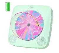CD Player Portable: Kegaudio CD Players for Home with Speakers Bluetooth Remote Control Removable Dust Cover Desktop Wall Mounted CD Player with Radio Support USB/AUX Playback Headphone Jack Green