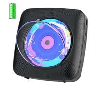 CD Player Portable: Kegaudio CD Players for Home with Speakers Bluetooth Remote Control Removable Dust Cover Desktop Wall Mounted CD Player with Radio Support USB/AUX Playback Headphone Jack Black