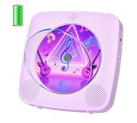 CD Player Portable: Kegaudio CD Players for Home with Speakers Bluetooth Remote Control Removable Dust Cover Desktop Wall Mounted CD Player with Radio Support USB/AUX Playback Headphone Jack Purple